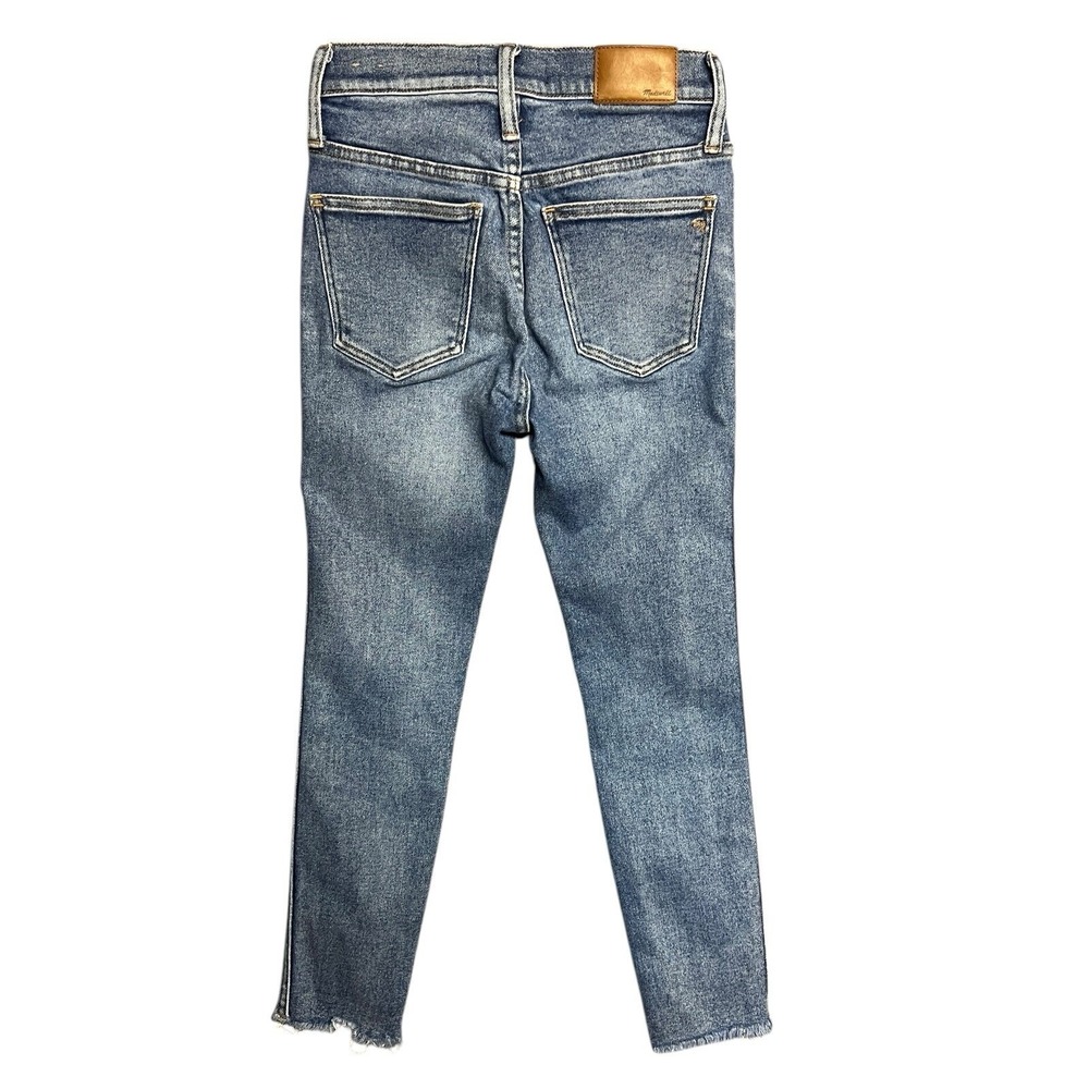 Madewell Jeans Woman 25P Cordova Wash 10" High Rise Skinny Button Fly Blue Denim - Picture 6 of 14